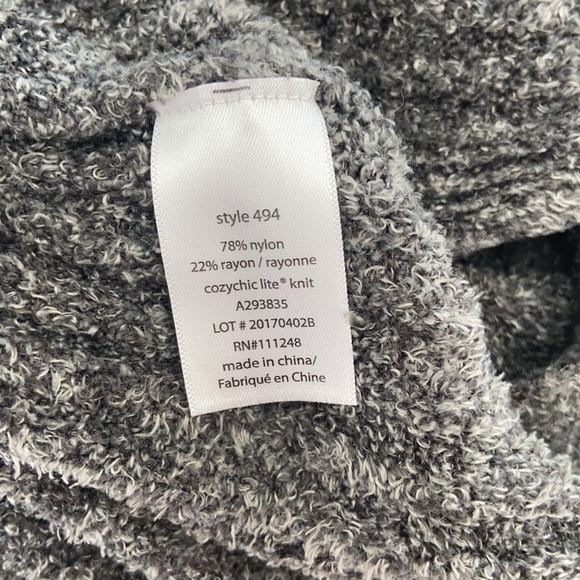 Barefoot Dreams Montecito CozyChic Lite Gray Cozy Cardigan - Picture 13 of 13